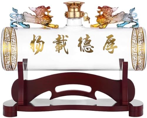 Karafka ze stojakiem z litego drewna