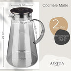 2L glass carafe - black