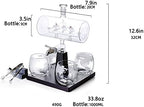 Ship decanter with a set of glasses.