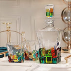 Kolorowa, ręcznie malowana karafka